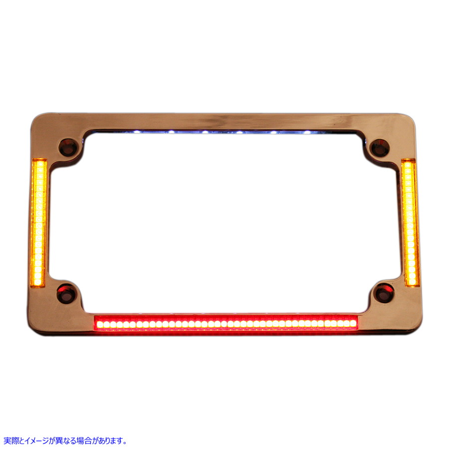 取寄せ ナンバープレートフレーム - クローム カスタムダイナミクス License Plate Frame - Chrome TF04-C 20300768