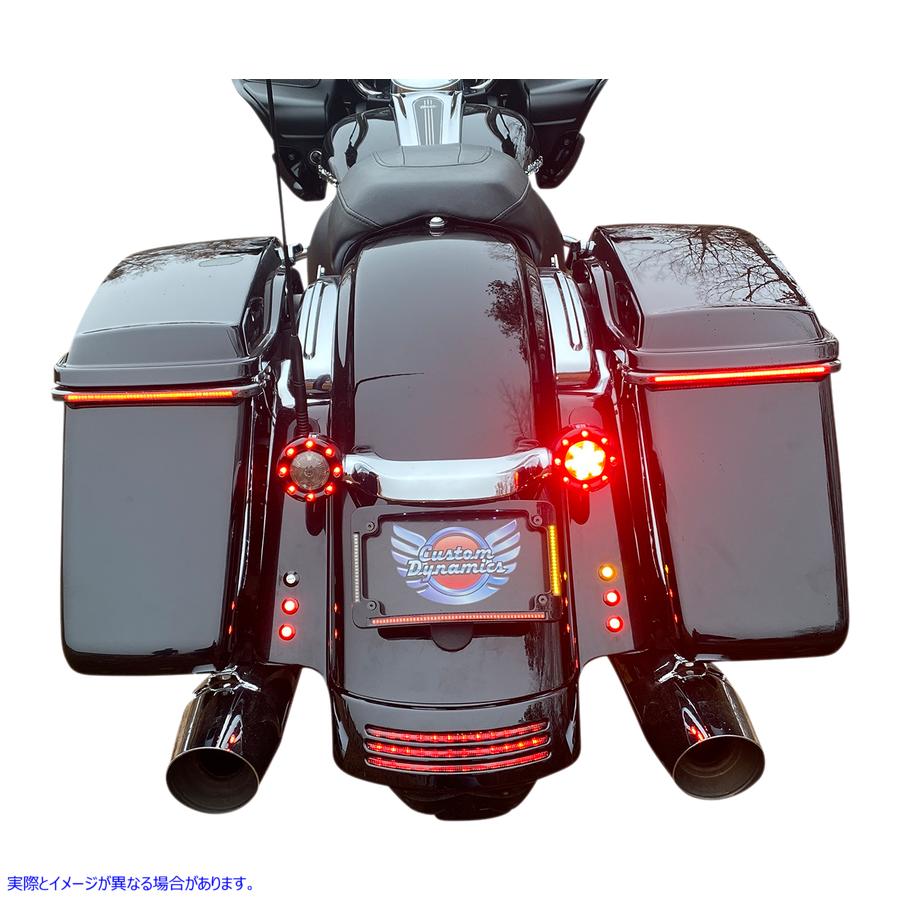 取寄せ カーブナンバープレートフレーム - ブラック カスタムダイナミクス Curved License Plate Frame - Black TF06-BCM-B 20301485