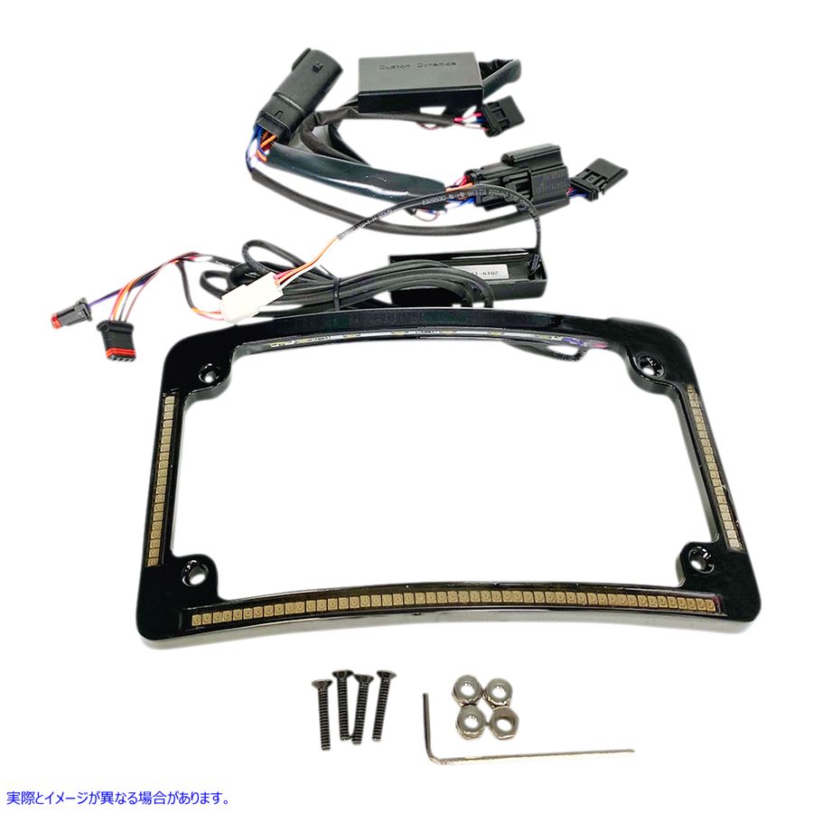 取寄せ オールインワンナンバープレートフレーム - ブラック カスタムダイナミクス Radius License Plate Frame - Black TF05-BCM-B 20301487