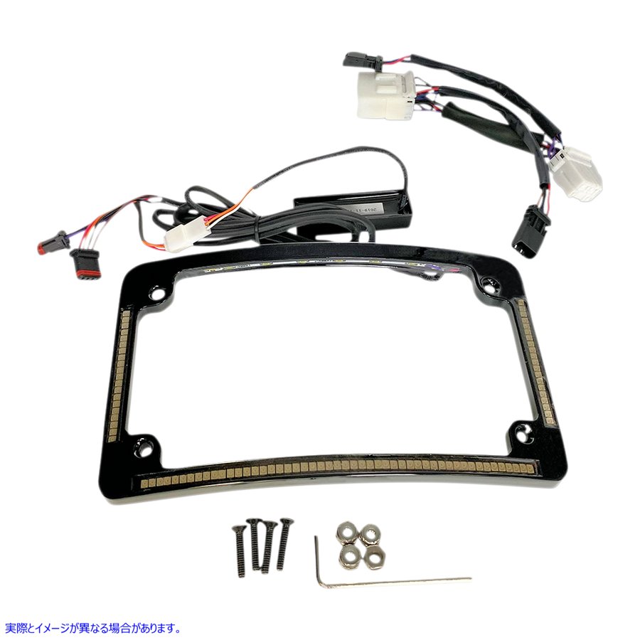 取寄せ オールインワンナンバープレートフレーム - ブラック カスタムダイナミクス Radius License Plate Frame - Black TF05-HD-B 20301491