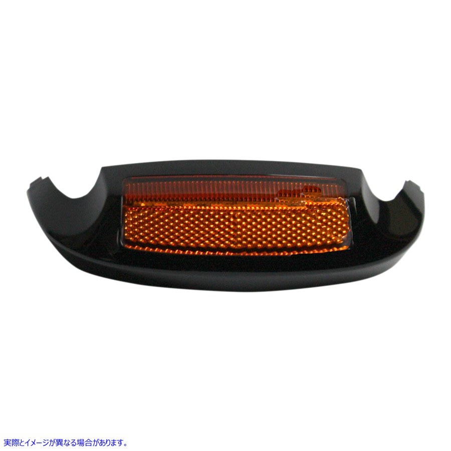 取寄せ LEDフロントフェンダーチップ - アンバーLED/アンバーレンズ - ブラック カスタムダイナミクス LED Front Fender Tip - Amber LED/Amber Lens - Black GEN-FT-AA-BLK 20401777