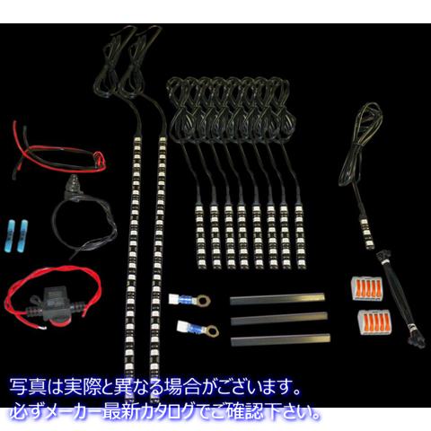 取寄せ エンジンアクセントライトキット - インディアン - アンバー カスタムダイナミクス MagicFLEXR2 Engine Accent Light Kit - Indian - Amber M2EK1-IND-AMBER 20402184
