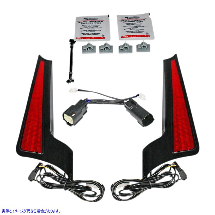 取寄せ ファシア LED ライトパネル - ブラック/レッド カスタムダイナミクス Fascia LED Light Panels - Black/Red CD-FASCIA-BCMRB 20402512