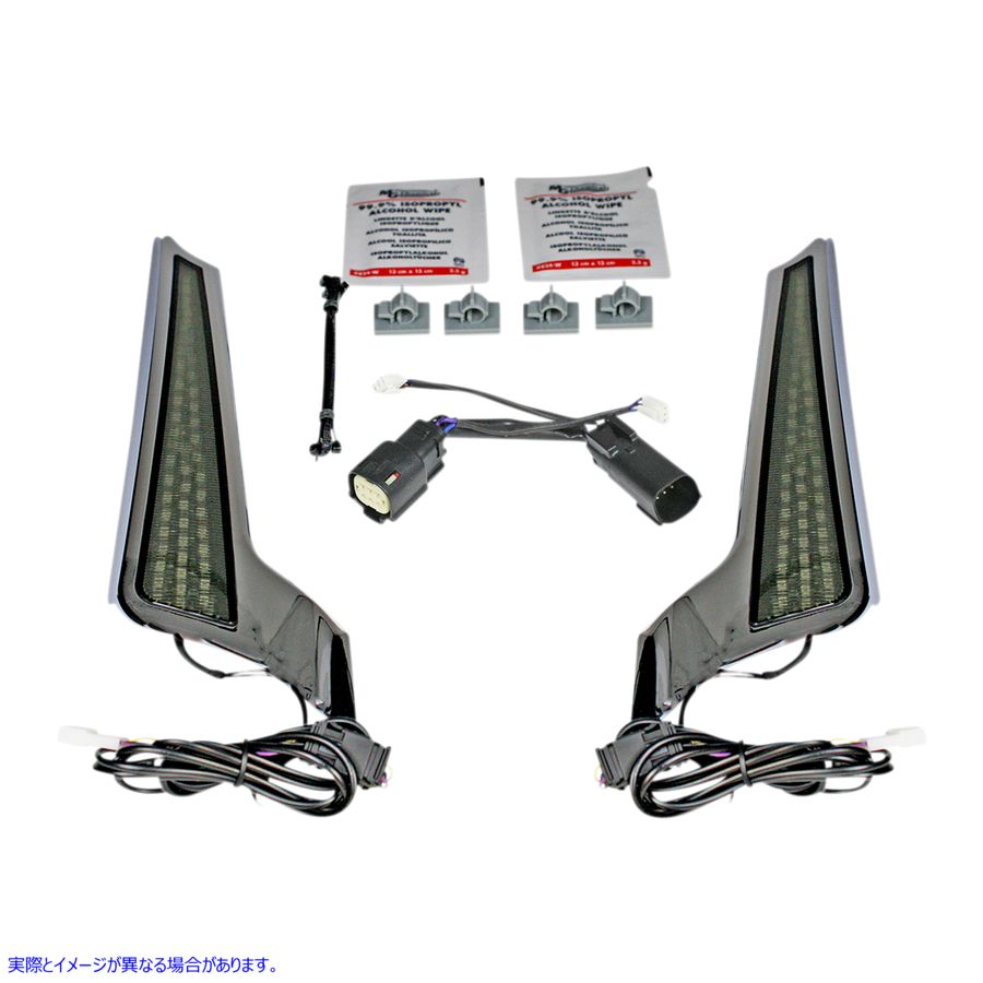 取寄せ ファシア LED ライトパネル - クローム/スモーク カスタムダイナミクス Fascia LED Light Panels - Chrome/Smoke CD-FASCIA-BCMSC 20402513