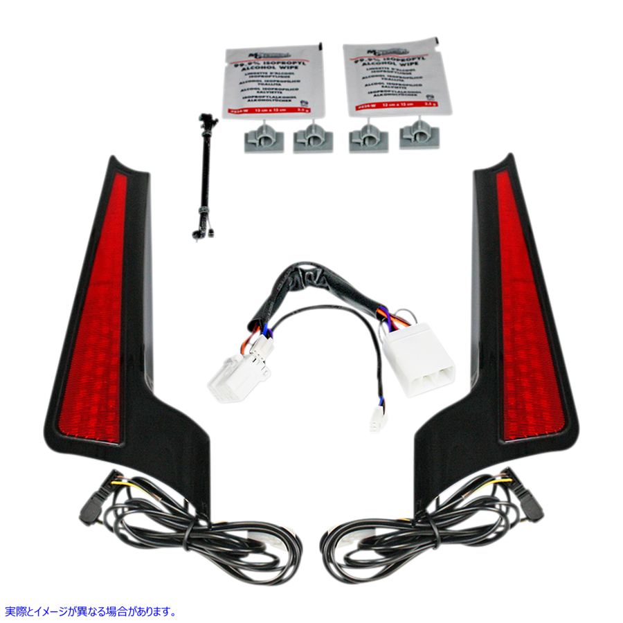 取寄せ ファシア LED ライトパネル - ブラック/レッド カスタムダイナミクス Fascia LED Light Panels - Black/Red CD-FASCIA-HD-RB 20402520