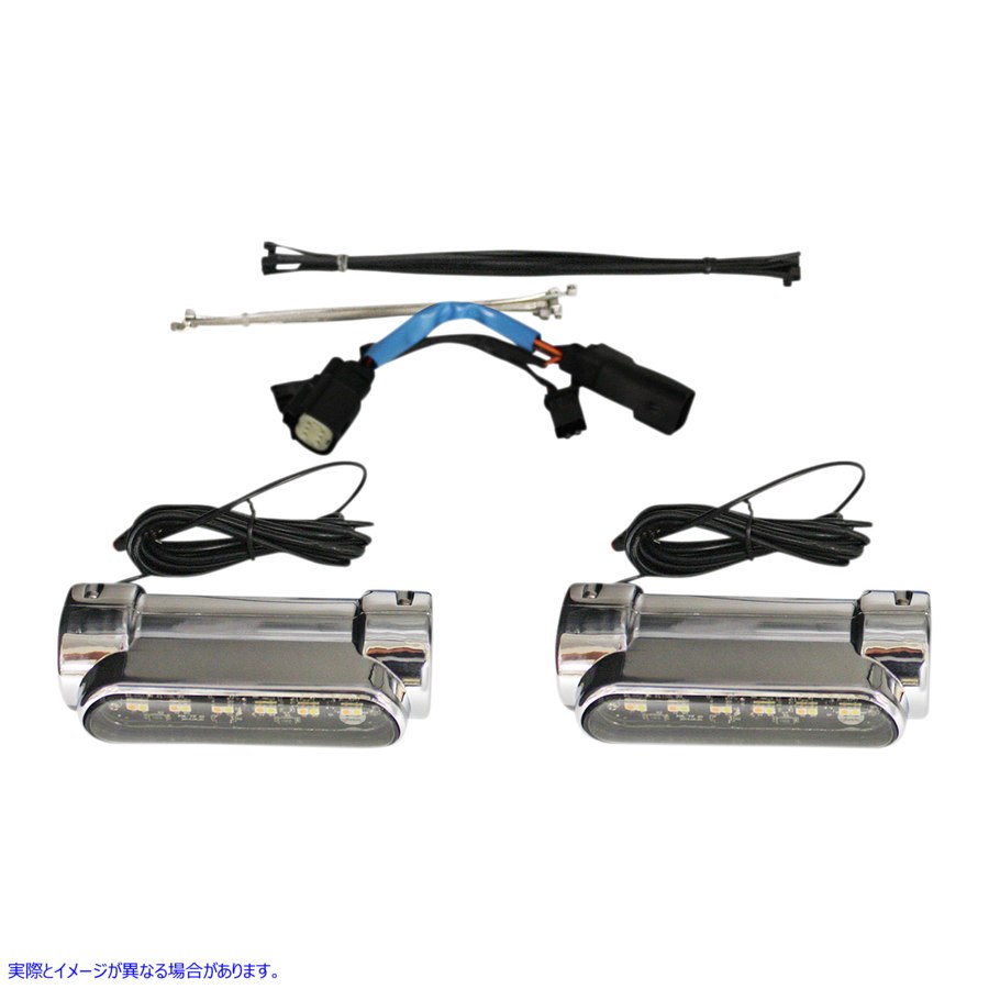 取寄せ エンジンガードライト - 10-13 FLHX - クローム カスタムダイナミクス Engine Guard Light - Chrome - '10-'13 FLHX CD-CB-AW-SS6-C 20402532