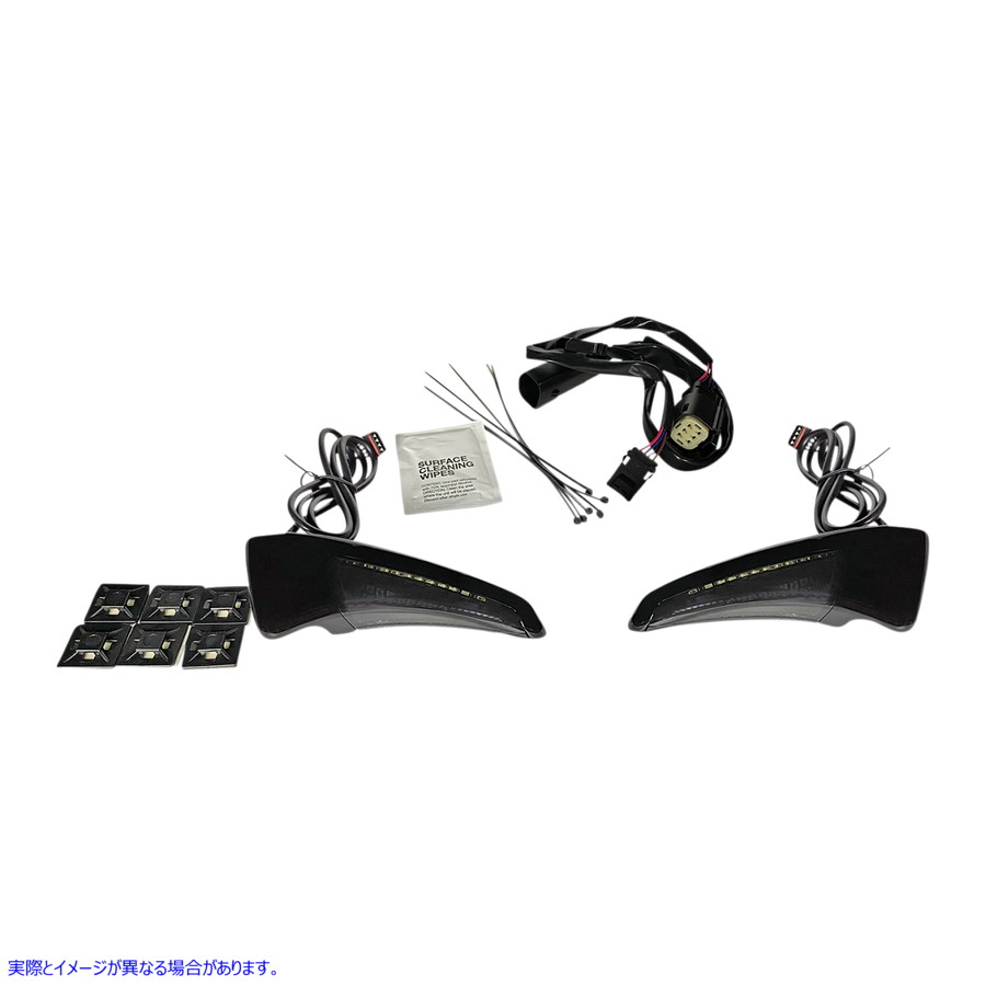 取寄せ シーケンシャル ツアーパック シートバックレスト LEDライト - ブラック/スモーク - CVO カスタムダイナミクス Sequential Tour Pak Seat Back Rest LED Lights - Black/Smoke - CVO CD-TPBR-14BCMSB 20402543