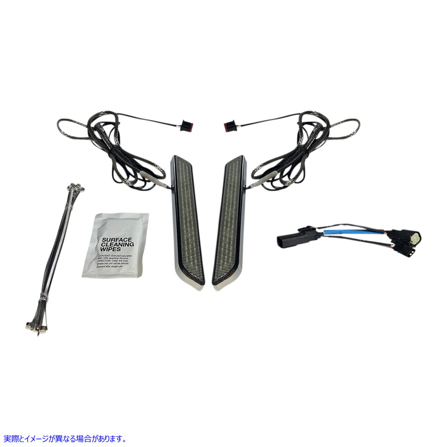 取寄せ LEDフォークライト - スモーク - クローム カスタムダイナミクス LED Fork Light - Smoke - Chrome CD-FORK-SS6-SC 20402658