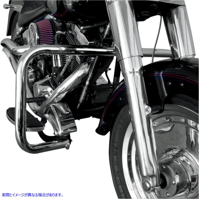 取寄せ エンジンガード - クローム - ソフテイル ドラッグスペシャリティーズ Engine Guard - Chrome - Softail 0506-0498 05060498