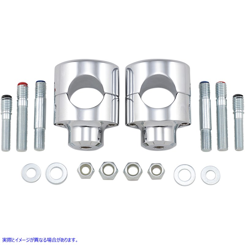 取寄せ ライザー - ビッグバッファロー - 1-1/2インチ - クローム ドラッグスペシャリティーズ Risers - Big Buffalo - 1-1/2 - Chrome 0602-0465 06020465