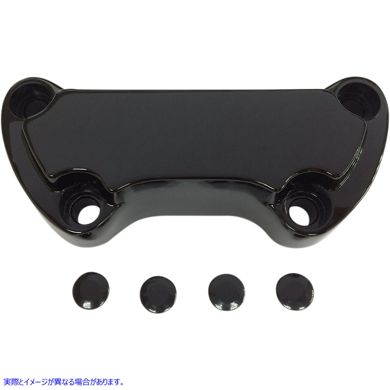 取寄せ ハンドルバークランプ - スカロップ型 - ブラック ドラッグスペシャリティーズ Handlebar Clamp - Scalloped - Black 0603-0812 06030812