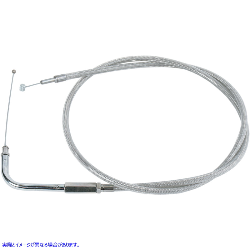 取寄せ スロットルケーブル - 39-1/2インチ - 編組 ドラッグスペシャリティーズ Throttle Cable - 39-1/2 - Braided 0650-0299 06500299