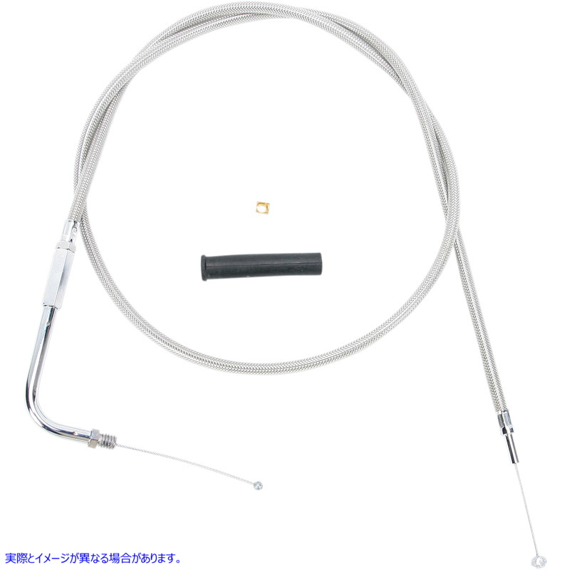 取寄せ スロットルケーブル - 44インチ - 編組 ドラッグスペシャリティーズ Throttle Cable - 44 - Braided 0650-0320 06500320