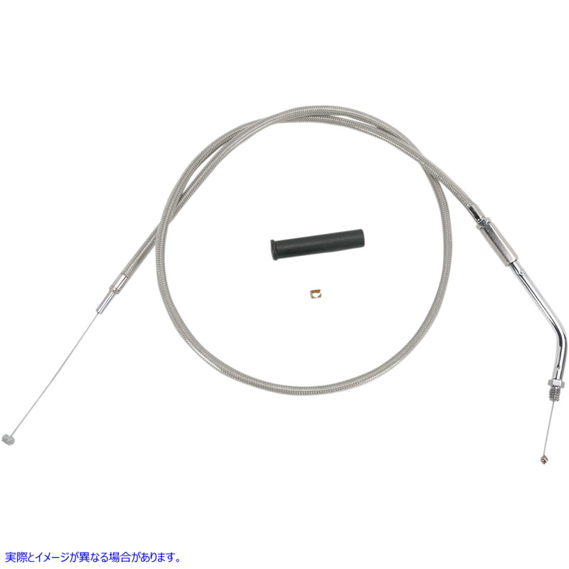 取寄せ スロットルケーブル - 36インチ - 編組 ドラッグスペシャリティーズ Throttle Cable - 36 - Braided 0650-0410 06500410