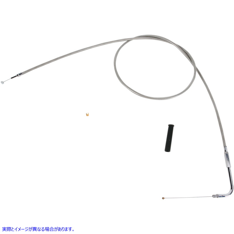 取寄せ スロットルケーブル - 52インチ - 編組 ドラッグスペシャリティーズ Throttle Cable - 52 - Braided 0650-1075 06501075
