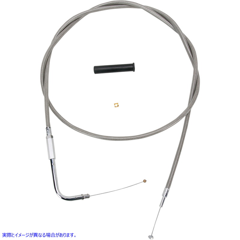 取寄せ スロットルケーブル - 54インチ - 編組 ドラッグスペシャリティーズ Throttle Cable - 54 - Braided 0650-1077 06501077