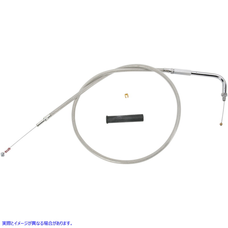 取寄せ アイドルケーブル - 34-1/2インチ - 編組 ドラッグスペシャリティーズ Idle Cable - 34-1/2 - Braided 0651-0122 06510122