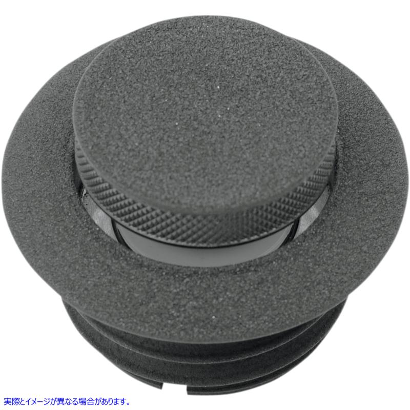 取寄せ ガスキャップ - 通気孔付きポップアップ - ブラックリンクル ドラッグスペシャリティーズ Gas Cap - Vented Pop-Up - Black Wrinkle 0703-0460 07030460