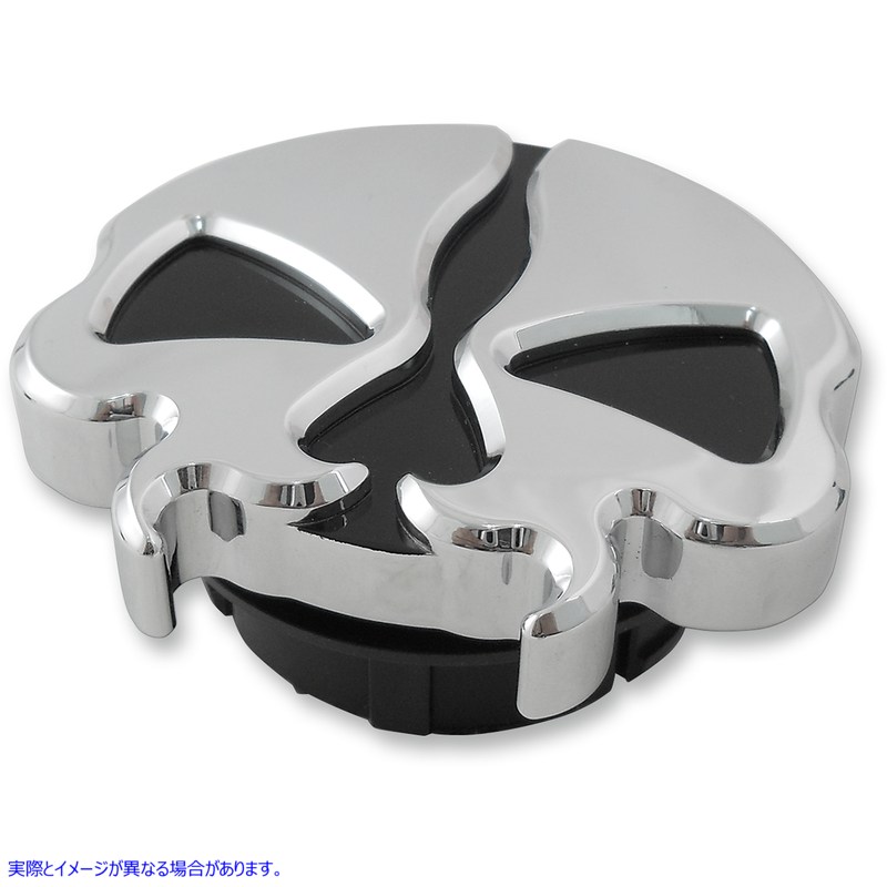 取寄せ ガスキャップ - ダミー - スプリットスカル - クローム ドラッグスペシャリティーズ Gas Cap - Dummy - Split Skull - Chrome 0703-0789 07030789