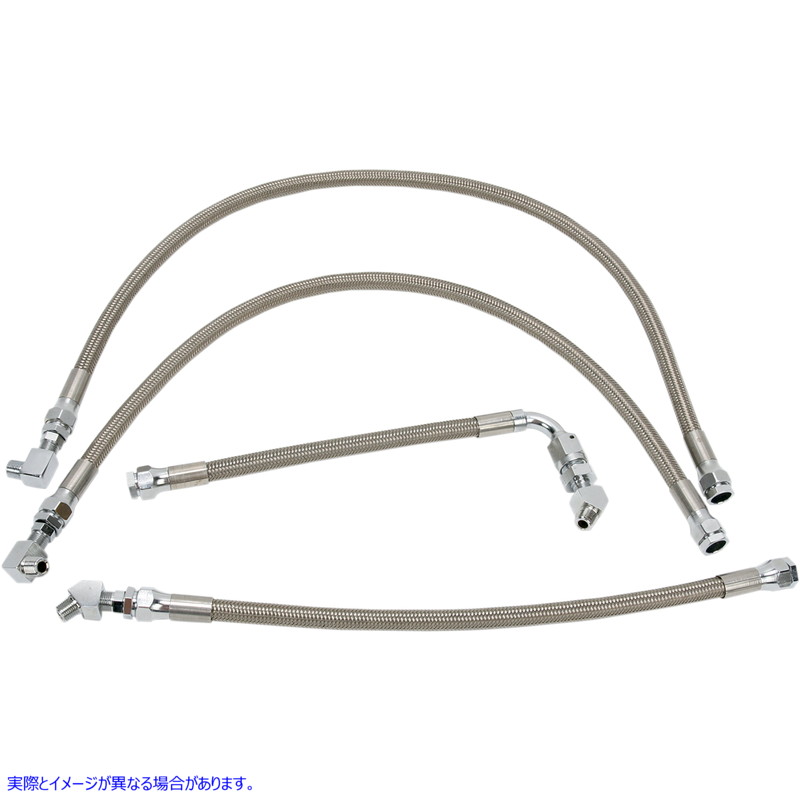 取寄せ オイルラインキット - ステンレススチール - FXR ドラッグスペシャリティーズ Oil Line Kit - Stainless Steel - FXR 0711-0037 07110037