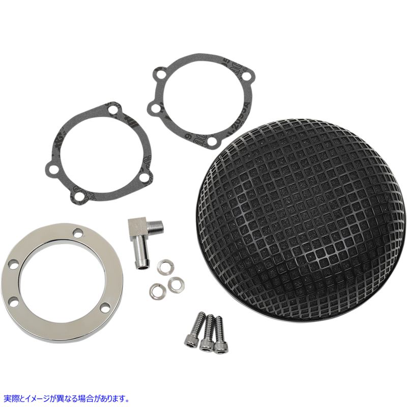 取寄せ 「ボブ」レトロスタイルエアクリーナーキット - ブラック ドラッグスペシャリティーズ Bob Retro-Style Air Cleaner Kit - Black 1010-1609 10101609