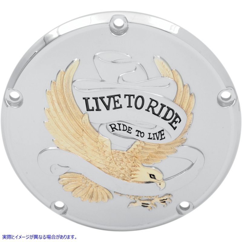取寄せ Live to Ride ダービーカバー - 5穴 - ゴールド ドラッグスペシャリティーズ Live to Ride Derby Cover - 5-Hole - Gold 1107-0158 11070158
