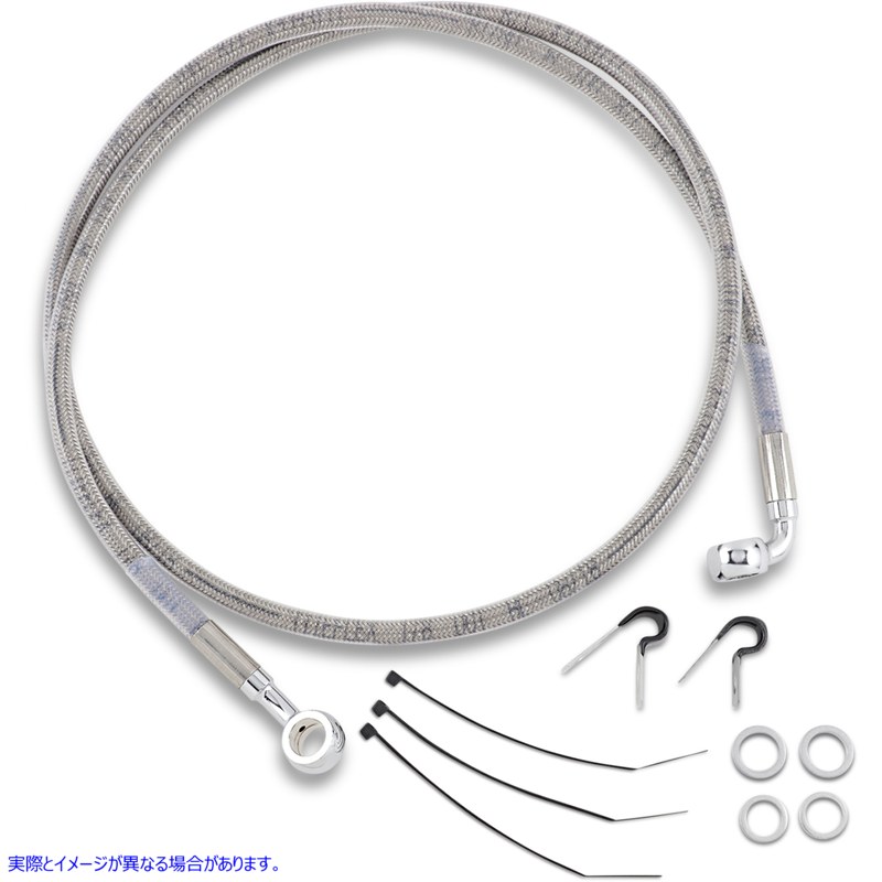 取寄せ ブレーキライン - フロント（上部） - ステンレススチール ドラッグスペシャリティーズ Brake Line - Front (Upper) - Stainless Steel 1204-2749 12042749