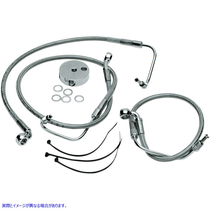 取寄せ ブレーキライン - フロント（下部/上部） - ステンレススチール ドラッグスペシャリティーズ Brake Line - Front (Lower/Upper) - Stainless Steel 1204-2756 12042756