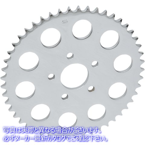 取寄せ リアスプロケット - フラット - クローム - 48歯 - ビッグツイン ドラッグスペシャリティーズ Rear Sprocket - Flat - Chrome - 48 Tooth - Big Twin 1210-0364 12100364