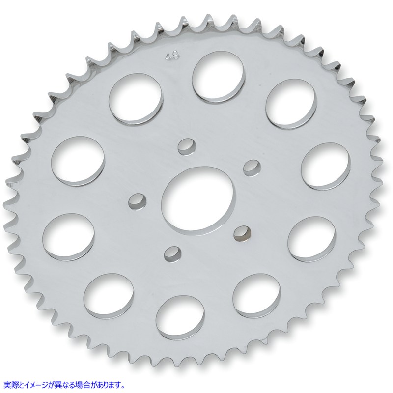 取寄せ リアスプロケット - クローム - フラット - 46歯 ドラッグスペシャリティーズ Rear Sprocket - Chrome - Flat - 46 Tooth 1210-0379 12100379