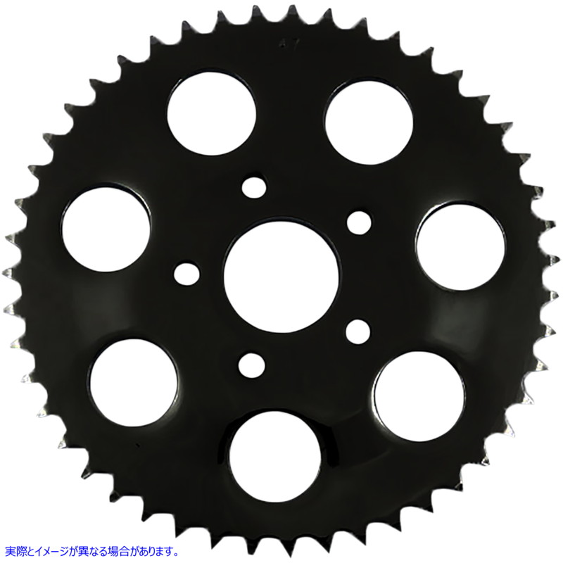 取寄せ リアスプロケット - ブラック - フラット - 46歯 ドラッグスペシャリティーズ Rear Sprocket - Black - Flat - 46 Tooth 1210-1832 12101832