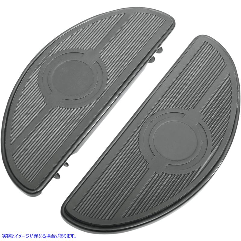 取寄せ ハーフムーンフロアボード - 振動インサートなし - ブラック - FL ドラッグスペシャリティーズ Half-Moon Floorboard - w/o Vibration Inserts - Black - FL 1621-0165 16210165