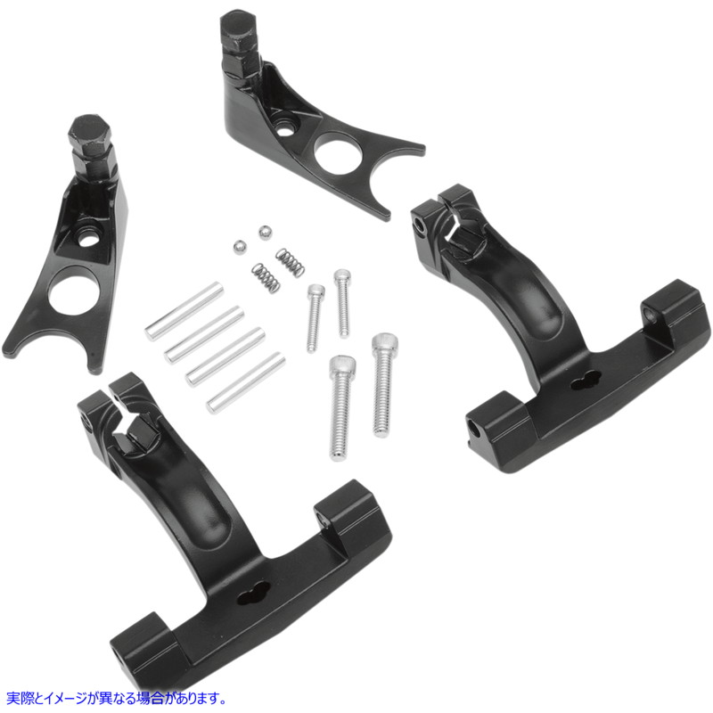 取寄せ 助手席側フロアボードマウント - ブラック - FL/FX ドラッグスペシャリティーズ Passenger Floorboard Mount - Black - FL/FX 1621-0513 16210513