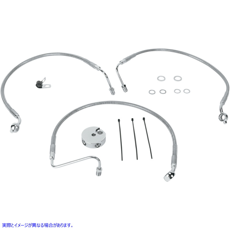 取寄せ ブレーキライン - フロント（下部/上部） - ステンレススチール ドラッグスペシャリティーズ Brake Line - Front (Lower/Upper) - Stainless Steel 1741-0870 17410870