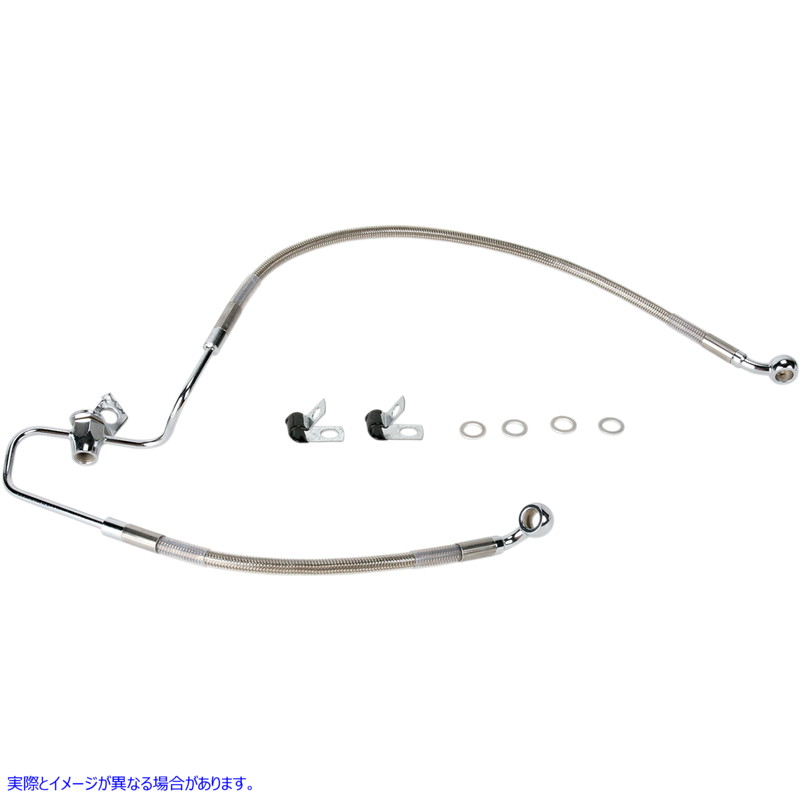取寄せ ブレーキライン - リア - ステンレススチール ドラッグスペシャリティーズ Brake Line - Rear - Stainless Steel 1741-0876 17410876