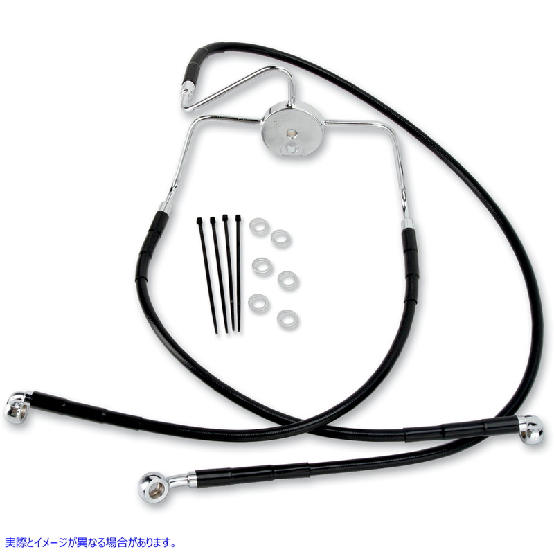 取寄せ ブレーキライン - フロント（下部/上部） - ブラック ドラッグスペシャリティーズ Brake Line - Front (Lower/Upper) - Black 1741-2520 17412520