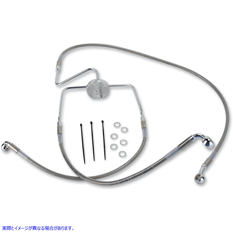 取寄せ ブレーキライン - フロント - +2インチ - ステンレススチール ドラッグスペシャリティーズ Brake Line - Front - +2 - Stainless Steel 1741-2634 17412634