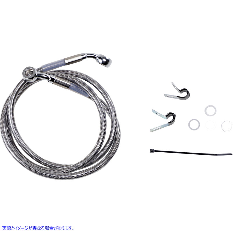 取寄せ ブレーキライン - フロント - +6インチ - ステンレススチール - XL ドラッグスペシャリティーズ Brake Line - Front - +6 - Stainless Steel - XL 1741-2646 17412646