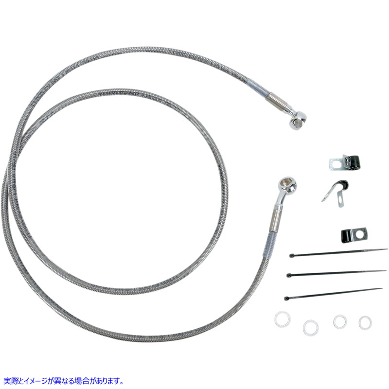 取寄せ ブレーキライン - フロント - +8インチ - ステンレススチール ドラッグスペシャリティーズ Brake Line - Front - +8 - Stainless Steel 1741-2652 17412652
