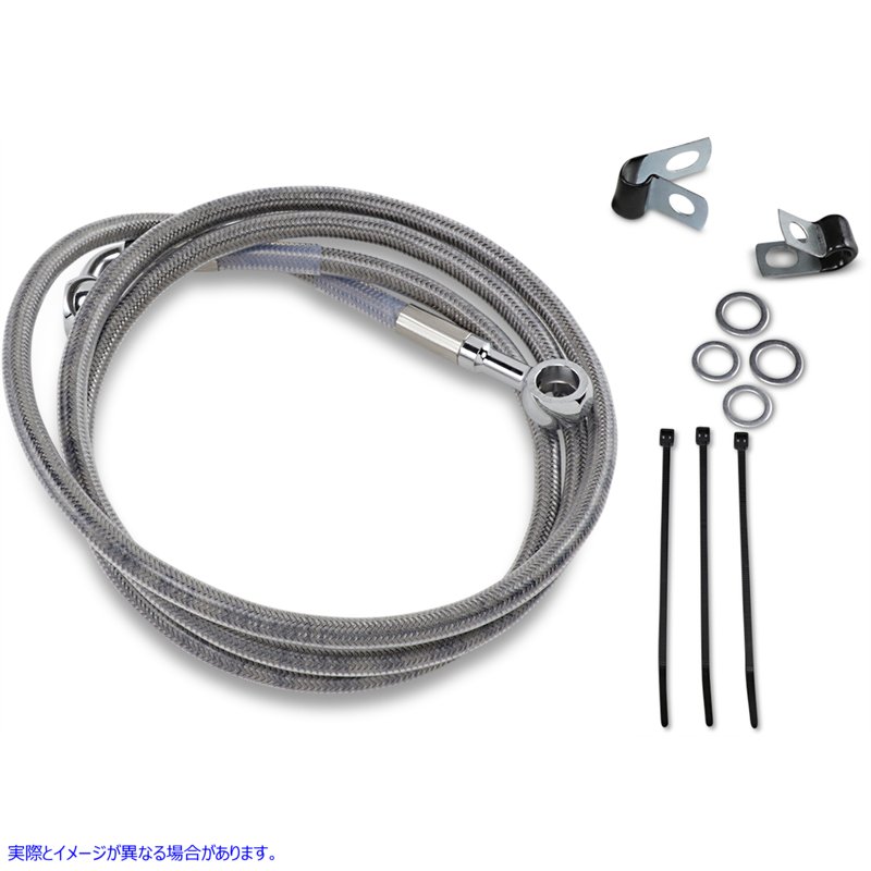 取寄せ ブレーキライン - フロント - +8インチ - ステンレススチール ドラッグスペシャリティーズ Brake Line - Front - +8 - Stainless Steel 1741-2660 17412660
