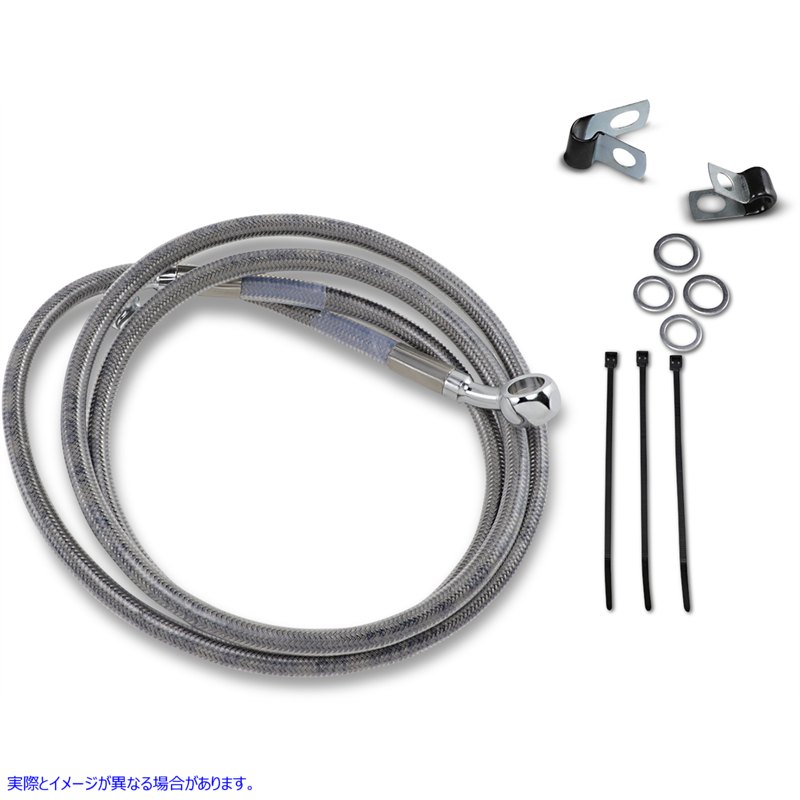 取寄せ ブレーキライン - フロント - +10インチ - ステンレススチール ドラッグスペシャリティーズ Brake Line - Front - +10 - Stainless Steel 1741-2674 17412674