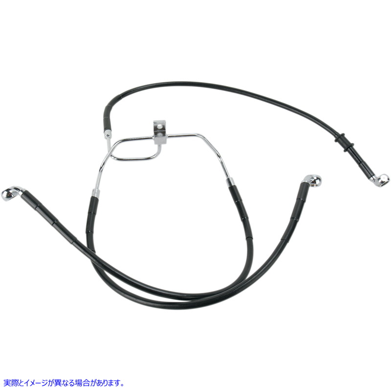 取寄せ ブレーキライン - フロント（下部/上部） - ブラック ドラッグスペシャリティーズ Brake Line - Front (Lower/Upper) - Black 1741-2906 17412906