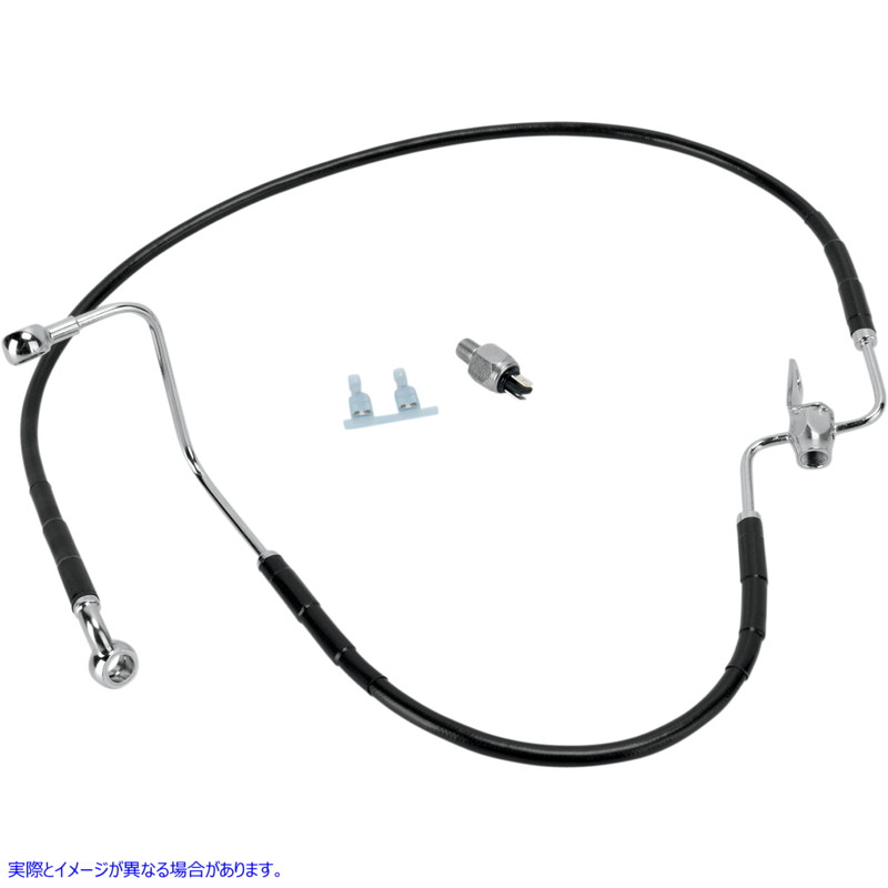 取寄せ ブレーキライン - リア - ブラック ドラッグスペシャリティーズ Brake Line - Rear - Black 1741-2945 17412945