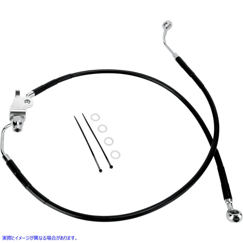 取寄せ ブレーキライン - リア - ブラック ドラッグスペシャリティーズ Brake Line - Rear - Black 1741-2961 17412961