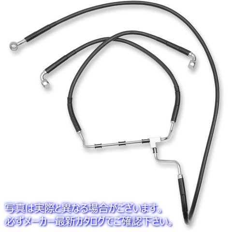 取寄せ ブレーキライン - フロント - ブラック - +2インチ ドラッグスペシャリティーズ Brake Line - Front - Black - +2 1741-3976 17413976