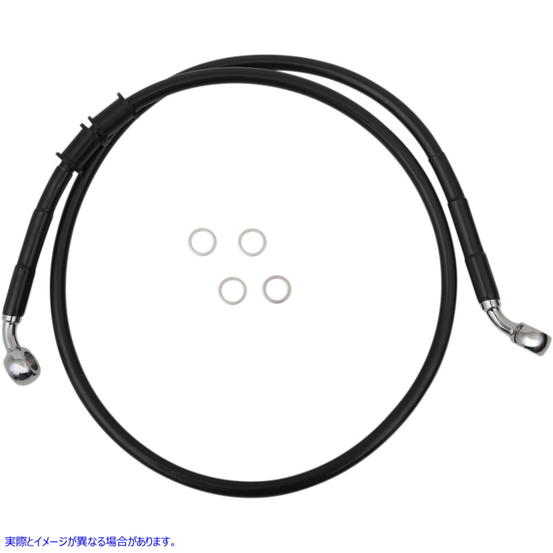 取寄せ ブレーキライン - フロント - +6インチ - ブラック - XL ドラッグスペシャリティーズ Brake Line - Front - +6 - Black - XL 1741-5363 17415363