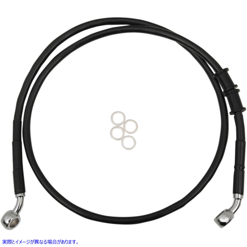 取寄せ ブレーキライン - フロント - +2インチ - ブラック - XL ドラッグスペシャリティーズ Brake Line - Front - +2 - Black - XL 1741-5401 17415401
