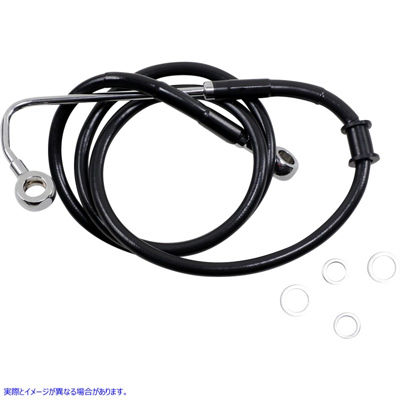 取寄せ ブレーキライン - +8インチ - ブラック - 15-17 ソフテイル ドラッグスペシャリティーズ Brake Line - +8 - Black - '15-'17 Softail 1741-5763 17415763