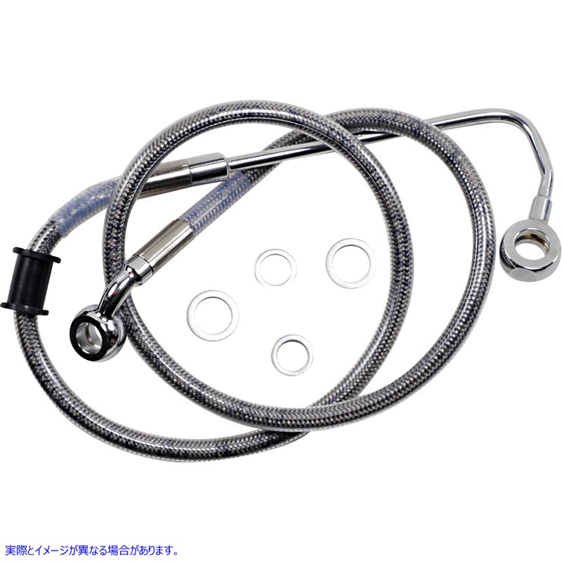 取寄せ ブレーキライン - +2インチ - ステンレススチール - 15-17 ソフテイル ドラッグスペシャリティーズ Brake Line - +2 - Stainless Steel - '15-'17 Softail 1741-5765 17415765