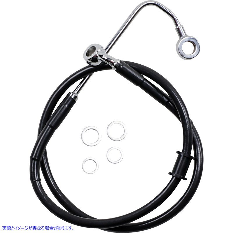 取寄せ ブレーキライン - +2インチ - ブラック - 15-17 ソフテイル ドラッグスペシャリティーズ Brake Line - +2 - Black - '15-'17 Softail 1741-5771 17415771